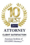 10 Best Attorneys - Client Satisfaction - American Institute of Personal Injury Attorneys™